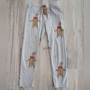Mini Batto Gray Leggings with Turtle Print, 4-5Y (Z5)